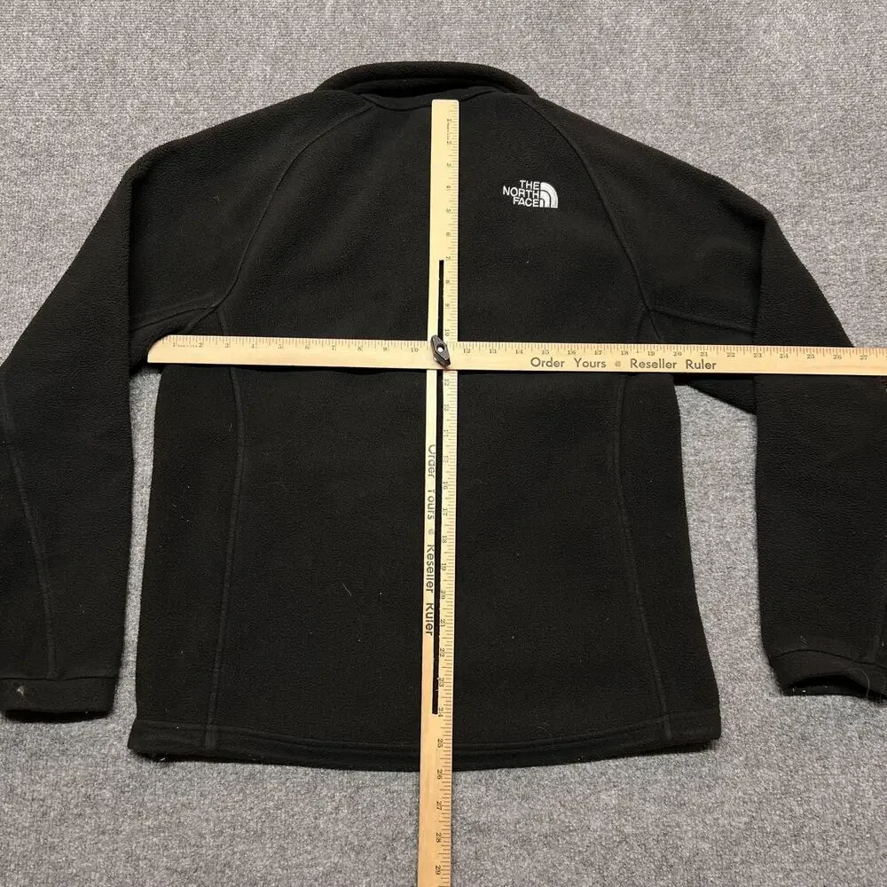 The North Face Fleece Jacket Mens Small Black Full Zip Collared Pockets Warm